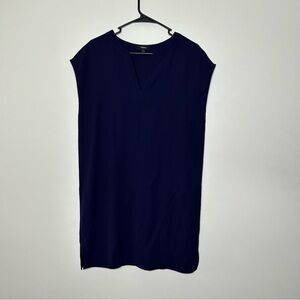 Theory Shift Dress Women's S Navy Blue Minimalist Career Business Office Preppy